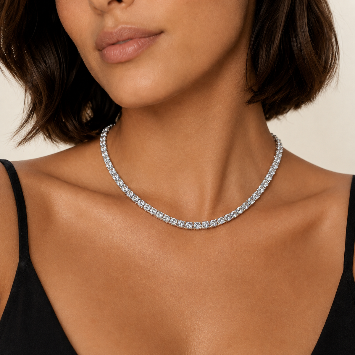 Signature Moissanite Tennis Necklace